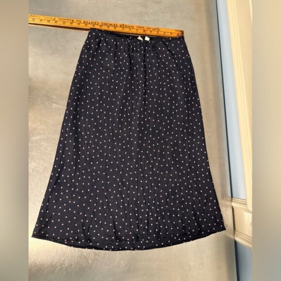 Silk vintage polka dot slip midi skirt - Picture 2 of 9
